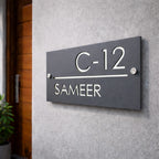 Custom Matt Acrylic House Name Plate | Personalized Modern Home Sign