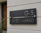 Customized Metal House Name Plate | Powder Coated with SS Mirror Finish