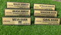 Executive Desk Name Plate — Custom Wood & Brass Finish