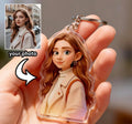Custom Photo Cartoon Animation Style Keychain- Personalized Keychain, Modern Fun Art, Suitable for Kitchen Decoration, Family Photos, and Unique Gift Ideas, Custom Keychain, Elegant Souvenir for Weddings, Birthdays, Mother's Day, Valentine's Day