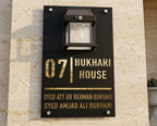 Personalized Solar Modern Door Plaque