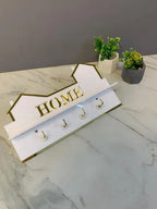 Premium Acrylic Key Holder with Shelf | Modern Wall Mounted Entryway Organizer | Key Rack for Home & Office