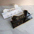 Premium Acrylic Key Holder with Shelf | Modern Wall Mounted Entryway Organizer | Key Rack for Home & Office